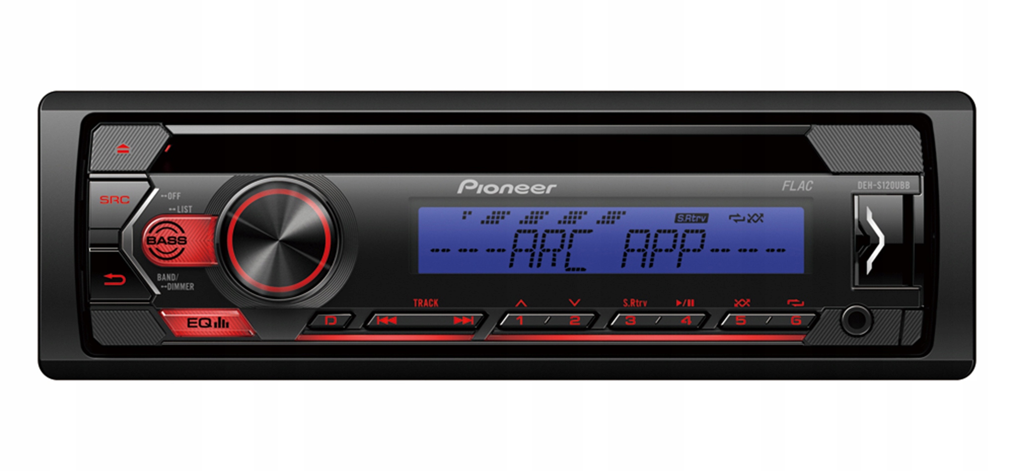 Automobilové rádio modrý LCD Aux CD Usb Pioneer DEH-S120UBB Zelená hora