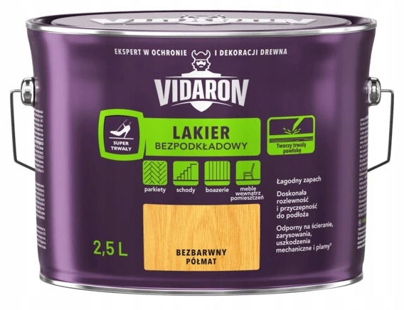 Vidaron Bezpodkladový Lak 2,5 L Polomatný