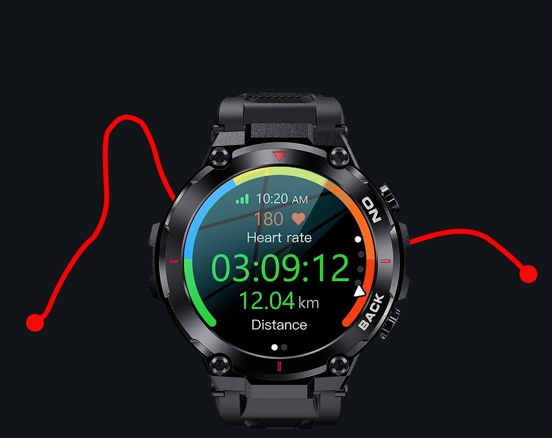 SMARTWATCH Z GPS ZEGAREK MĘSKI SPORTOWY MOCNA BATERIA 480mAh + ŁADOWARKA Model inny