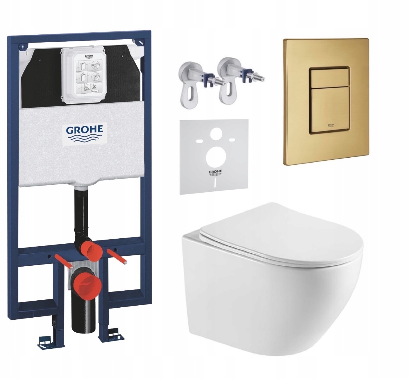 7v1 Wc Sada, Stelaz Grohe Slim Wc Miska Tornado Imprese Tlačidlo