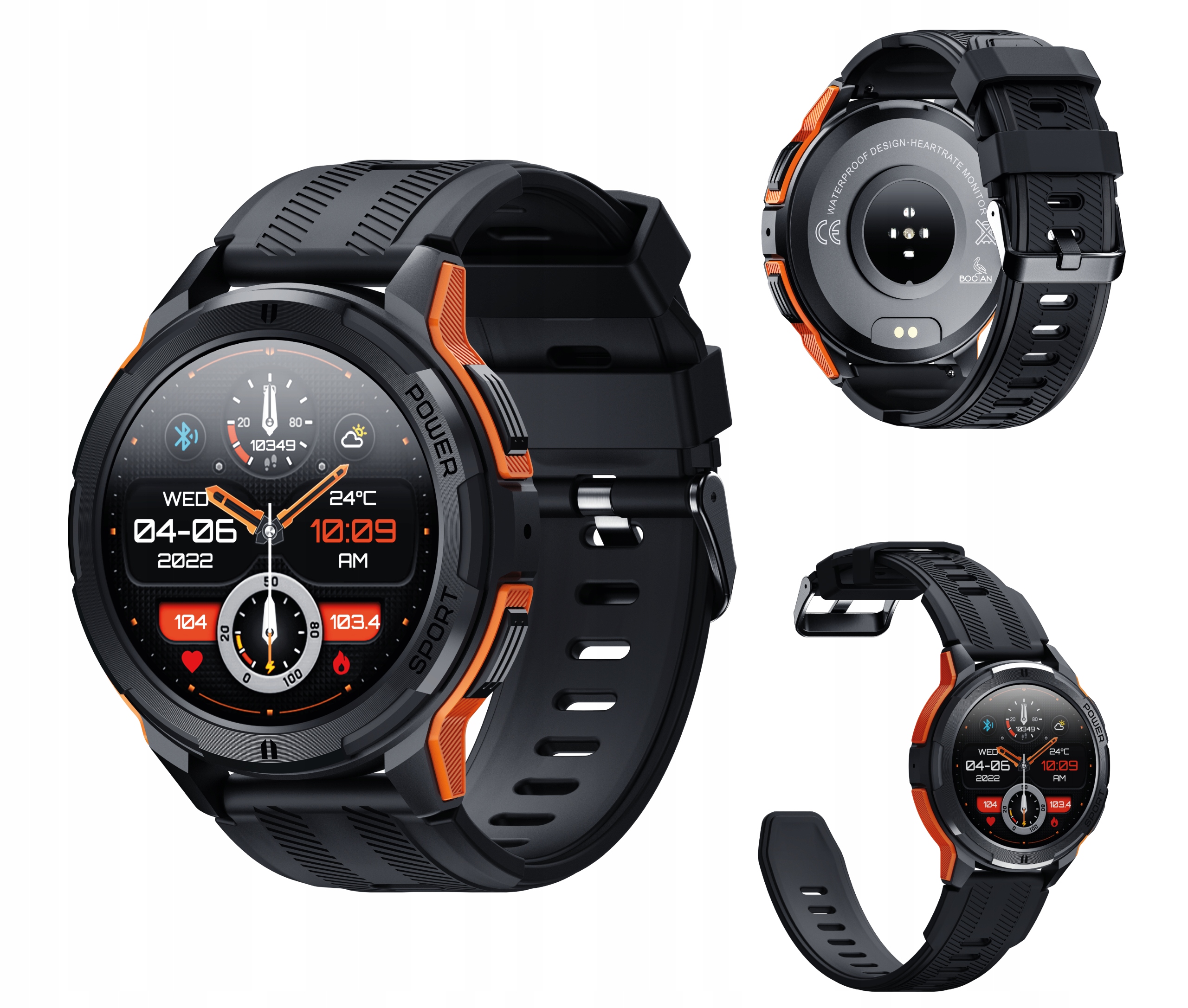 Smartwatch Męski Sportowy Wojskowy Militarny Zegarek Duża Bateria Pl