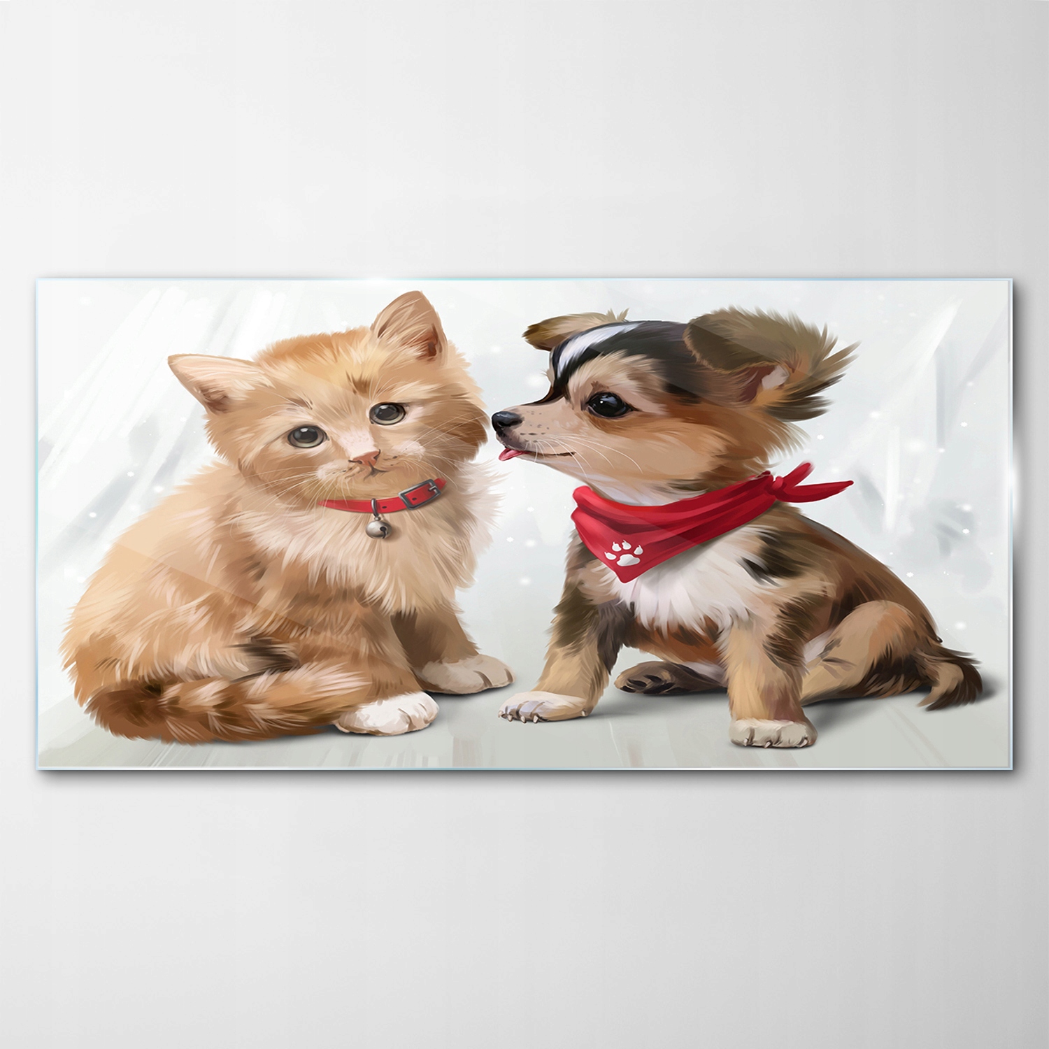 Obraz na skle Dekor Zvieratá Mačky Psy 140x70
