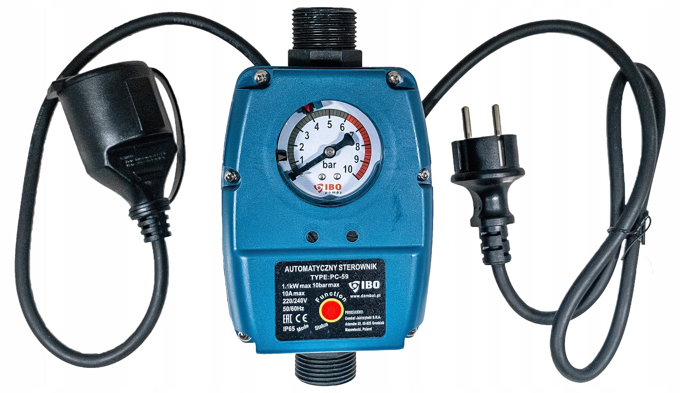 WŁĄCZNIK WYŁĄCZNIK CIŚNIENIOWY STEROWNIK AUTOMATYCZNY SUCHOBIEG PC-59 POMPY Rodzaj elektroniczny