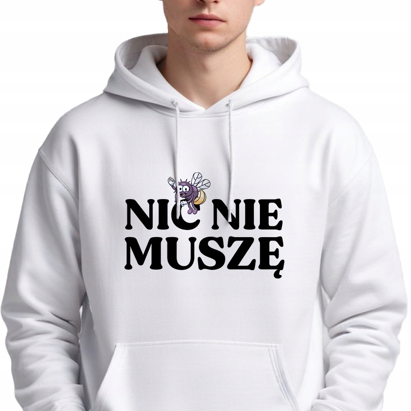 Mikina Unisex Bílá Veselý Dárek Pro Přítele Nic Nepotřebuji Velikost S