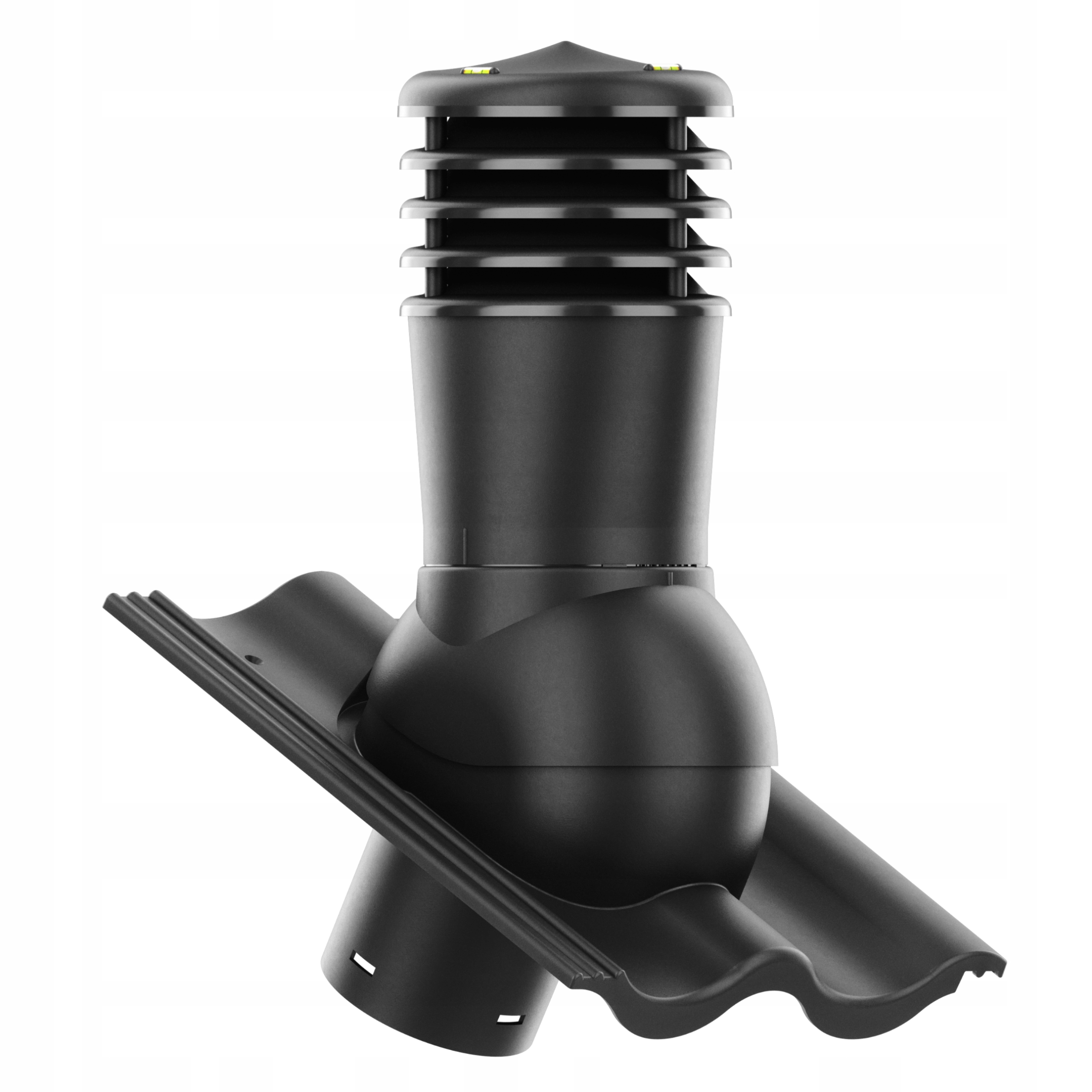 Větrací komín Smart fi150 střešní taška Braas Keltská Černá