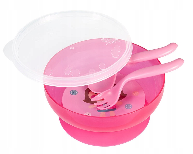 Canpol Miseczka z przyssawką Zestaw łyżka widelec