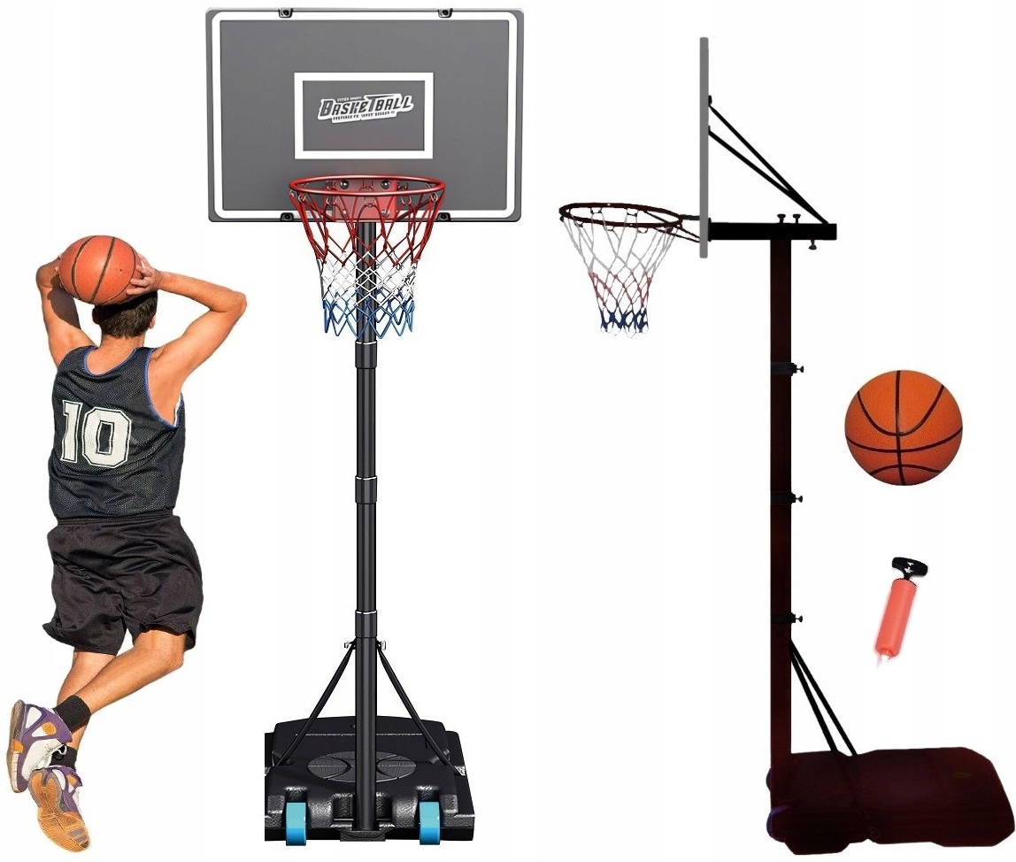 320 cm Pevný kovový koš na basketbalový set nba basketbal 0064