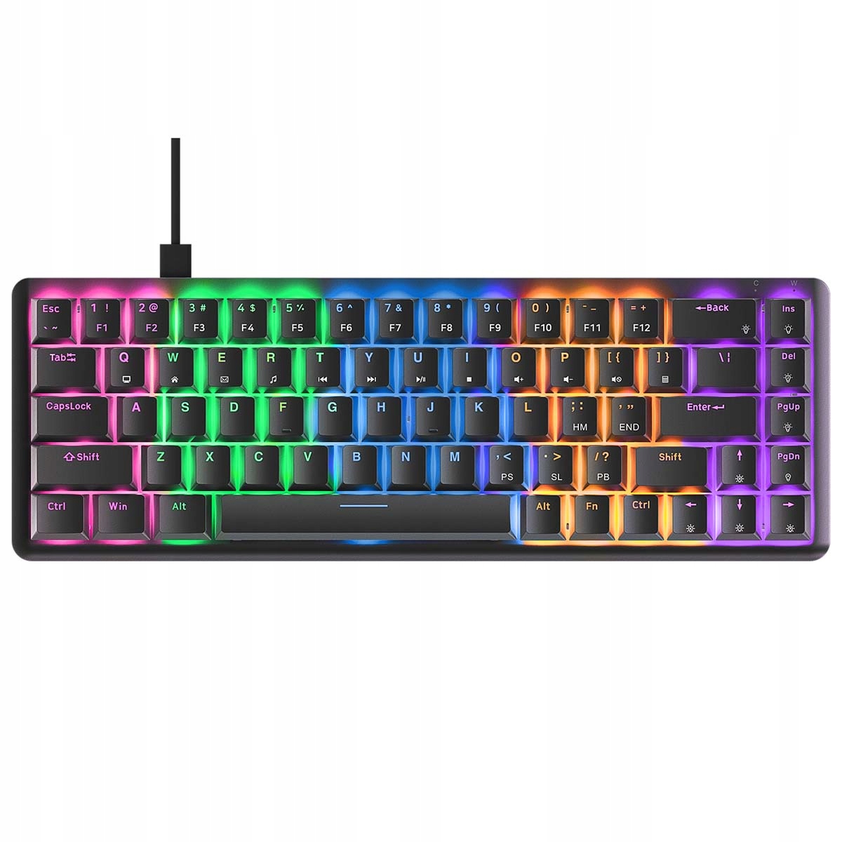 Rampage Rebel Černá (červený přepínač)