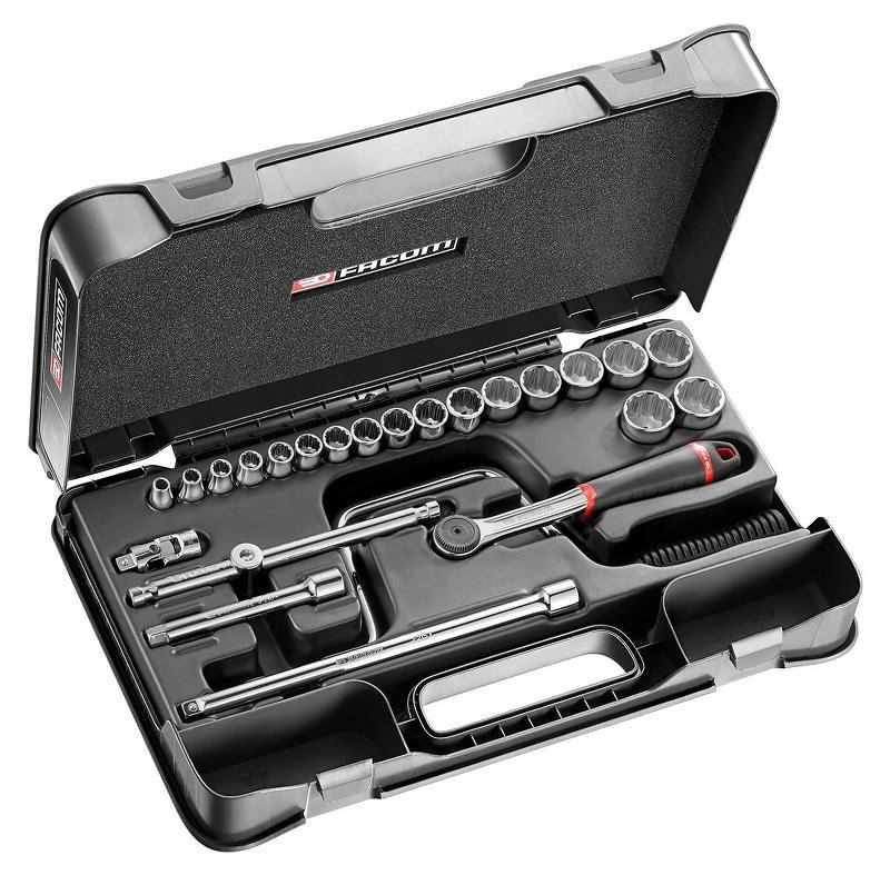 J.161-4P12 - ZESTAW NASADEK 3/8", 12-KĄTNYCH, 7-24 MM, FACOM, FV