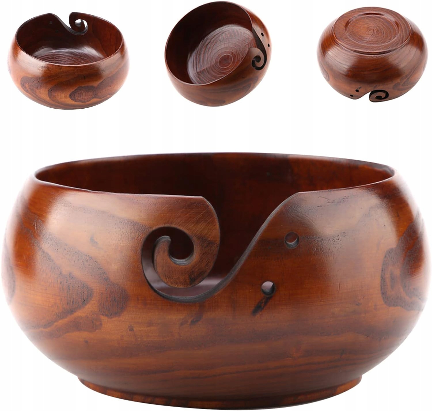 Miska mísa na přízi dřevěná vlna na háčkování pletení