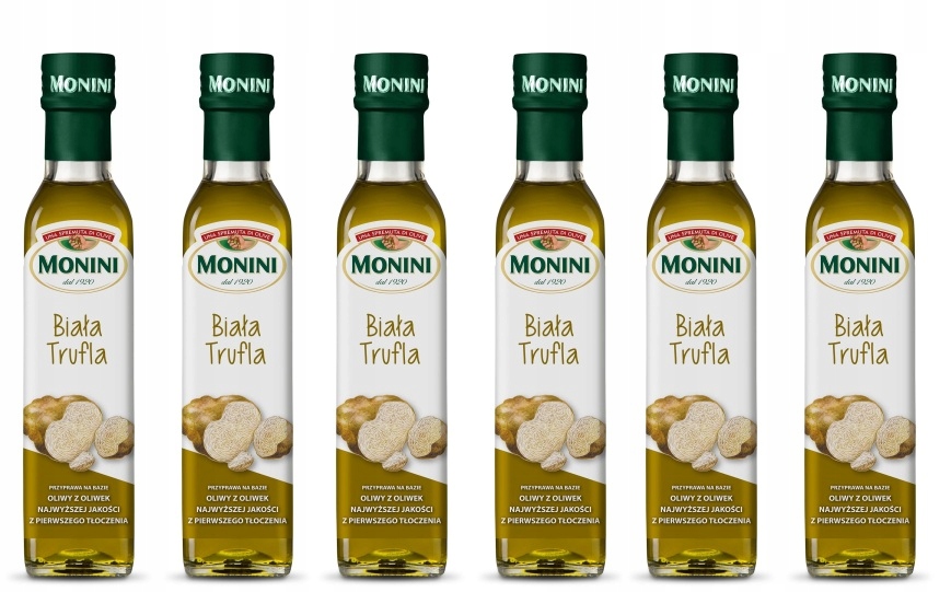 6x 250ml Monini oliwa z oliwek biała trufla Karton