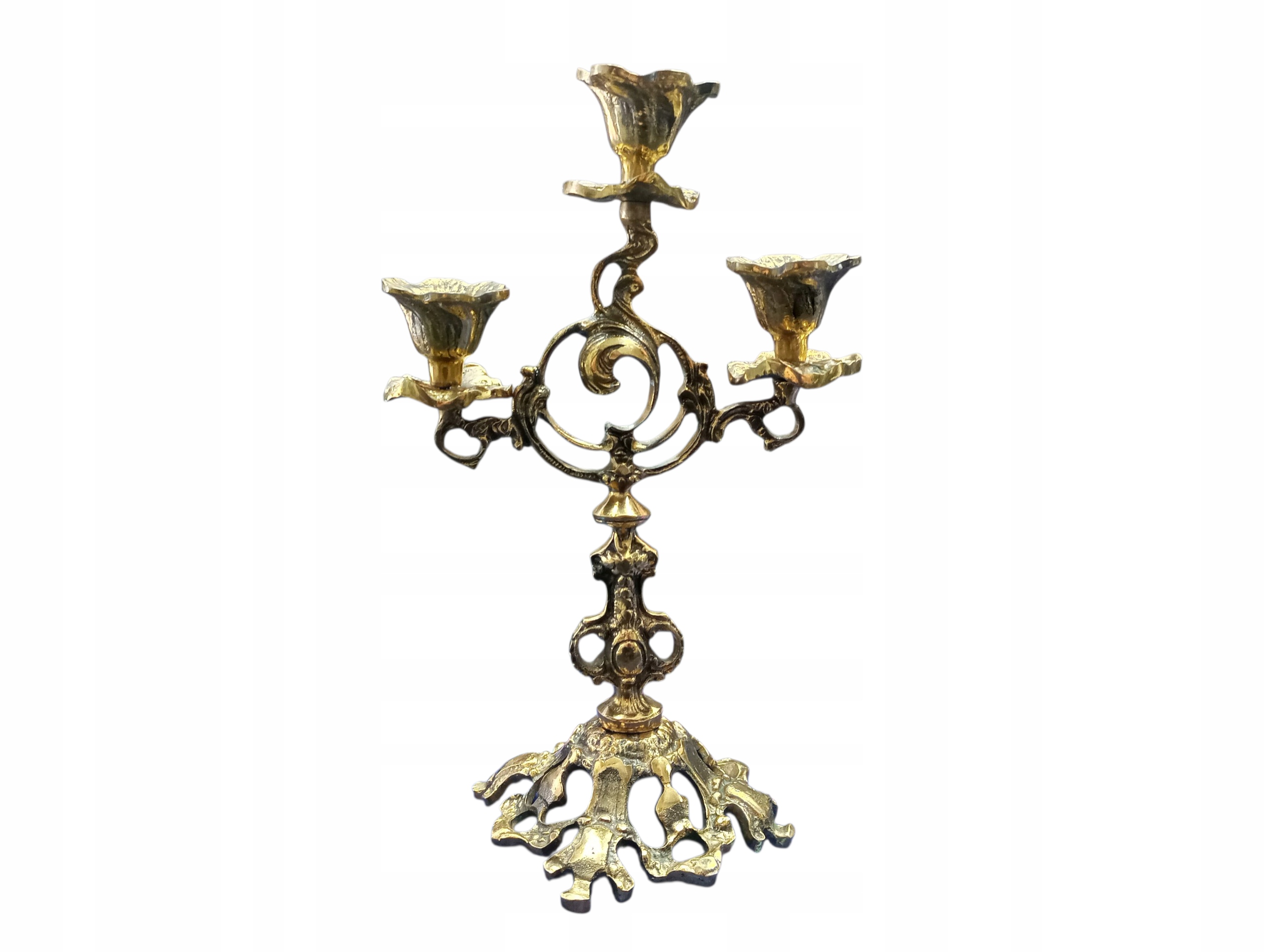 ŚWIECZNIK 3-RAMIENNY MOTYW KWIATÓW