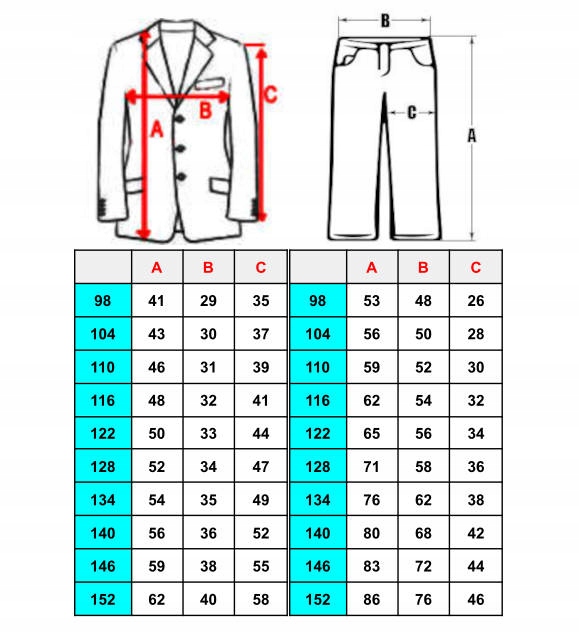 GARNITUR CHŁOPIĘCY W KRATE MARYNARKA SPODNIE + KOSZULKA 98 Rozmiar (new) 98 (93 - 98 cm)