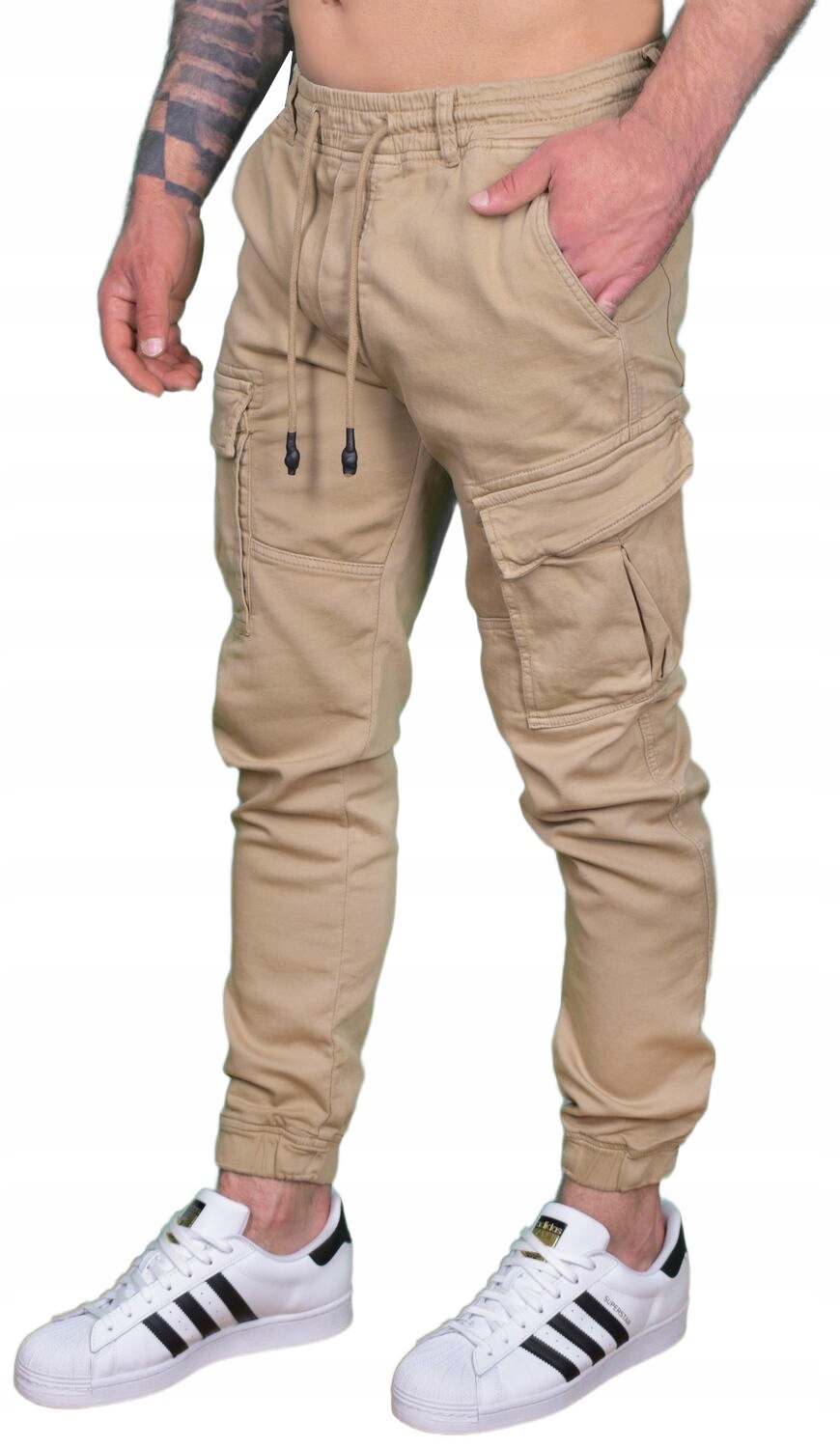 BOJÓWKI MĘSKIE SPODNIE ELASTYCZNE JOGGERY JAKOŚĆ Rozmiar M