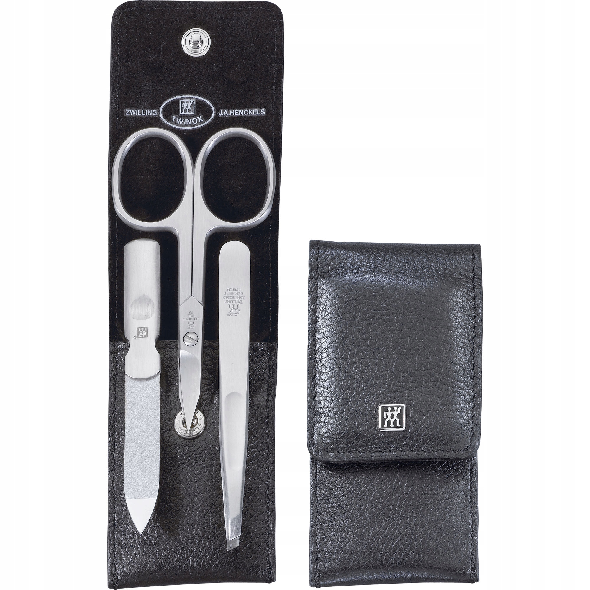 Zwilling Twinox Sada na manikúru Pocket Case NeatS Kožená hnědá 3 dílná