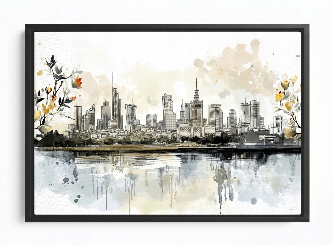Obraz Rama American Box Varšava Panorama Skyline Palác Kultury 120x80