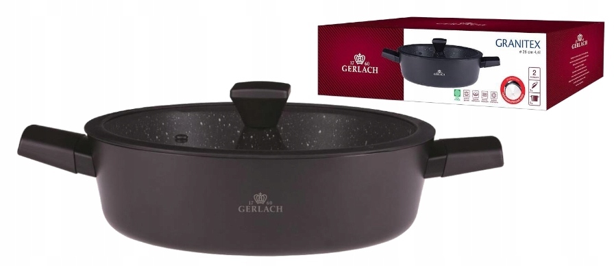 

Garnek alum. Granitex 28cm Ilag Xera z pokrywką