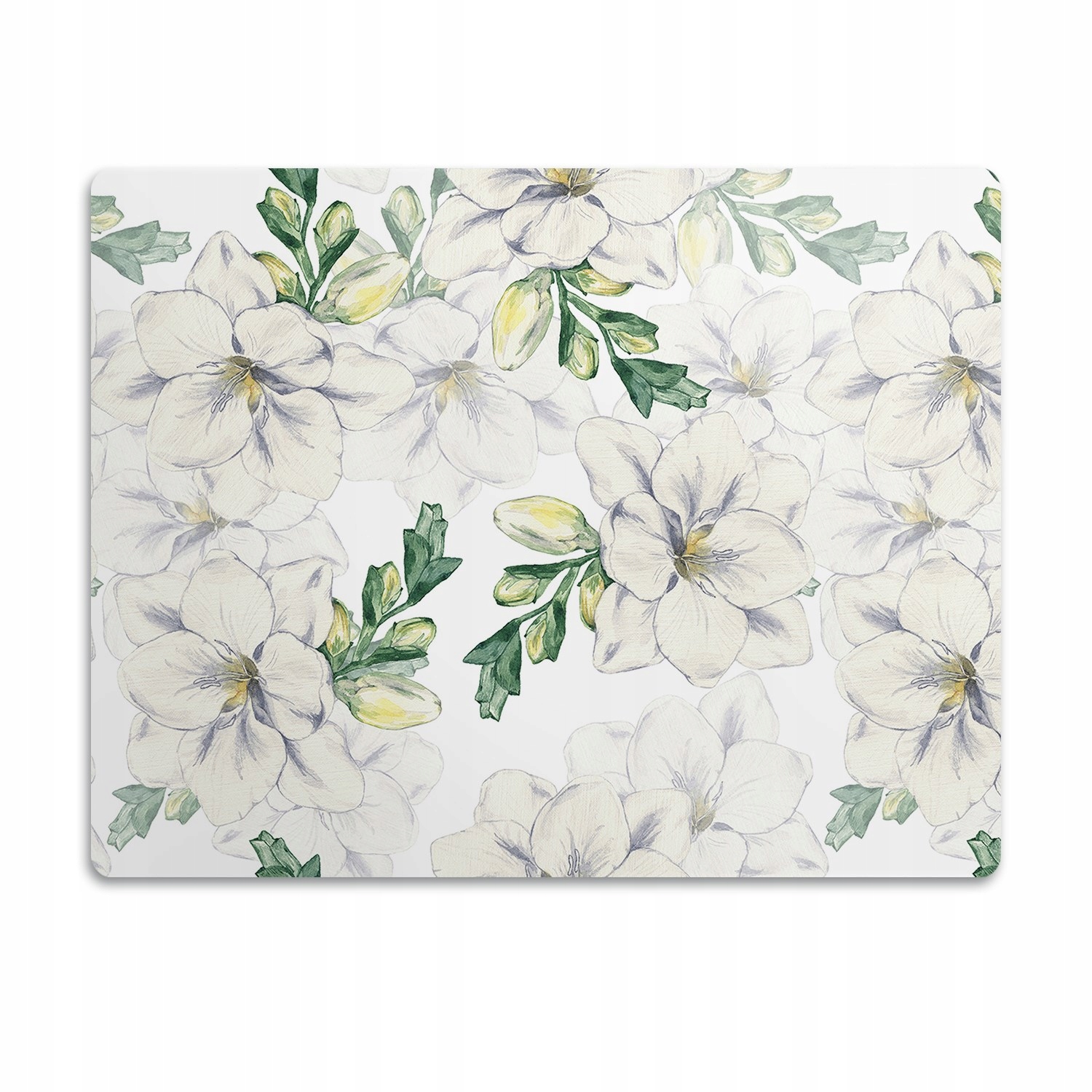 Levně Ochranná podložka pod misky pro psa Bílé květy 60x40