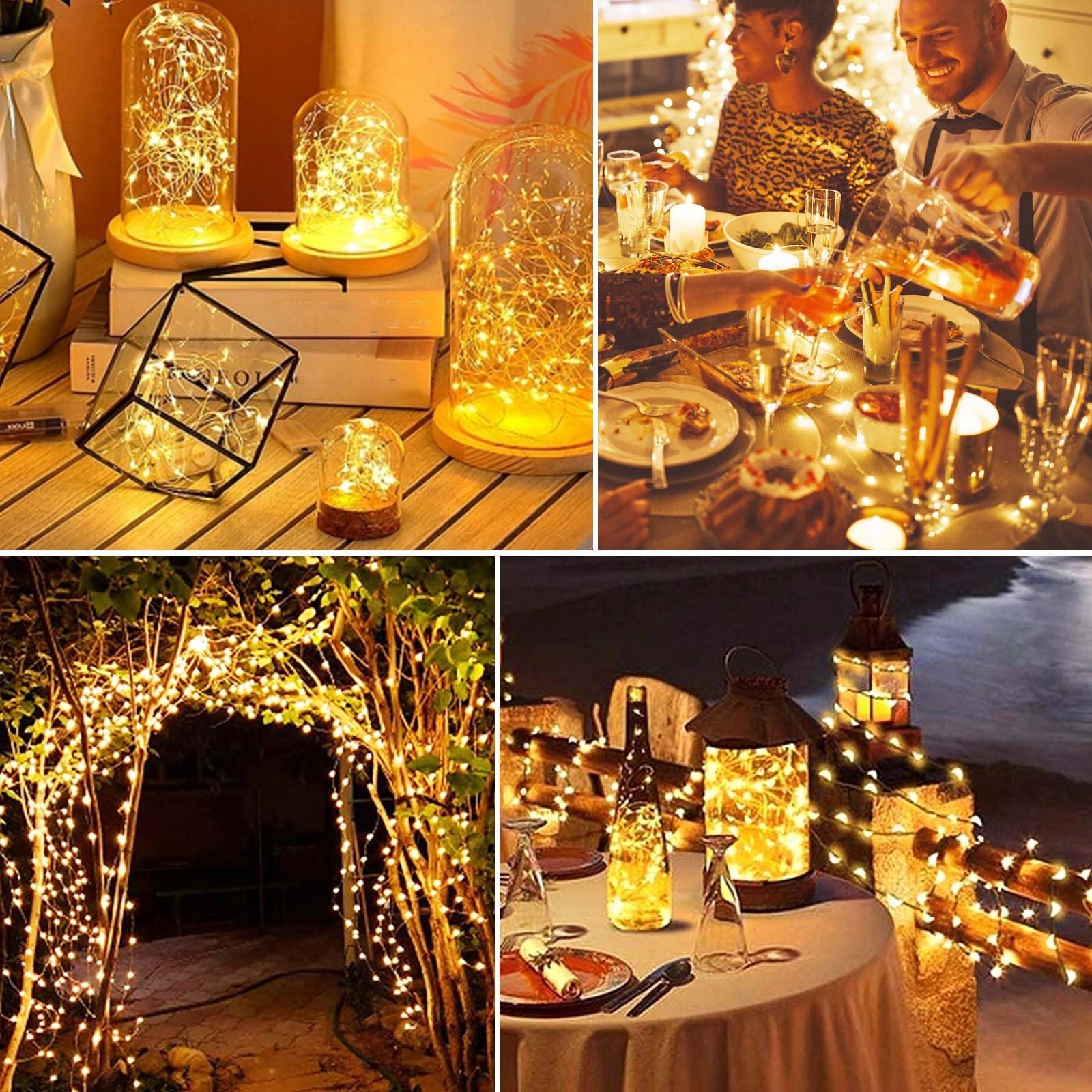 LITOGO LAMPKI GIRLANDA ŁAŃCUCH ŚWIETLNY 6 SZTUK 5M 50LED 8 Trybów — miniatura 5
