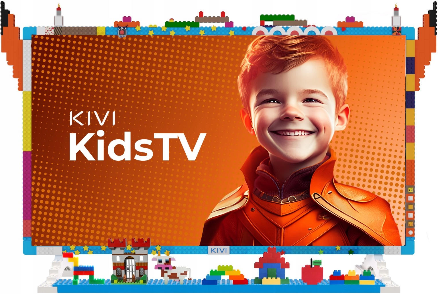 Telewizor Kivi KidsTV 32" Led Fhd Android Tv Ramka z klocków