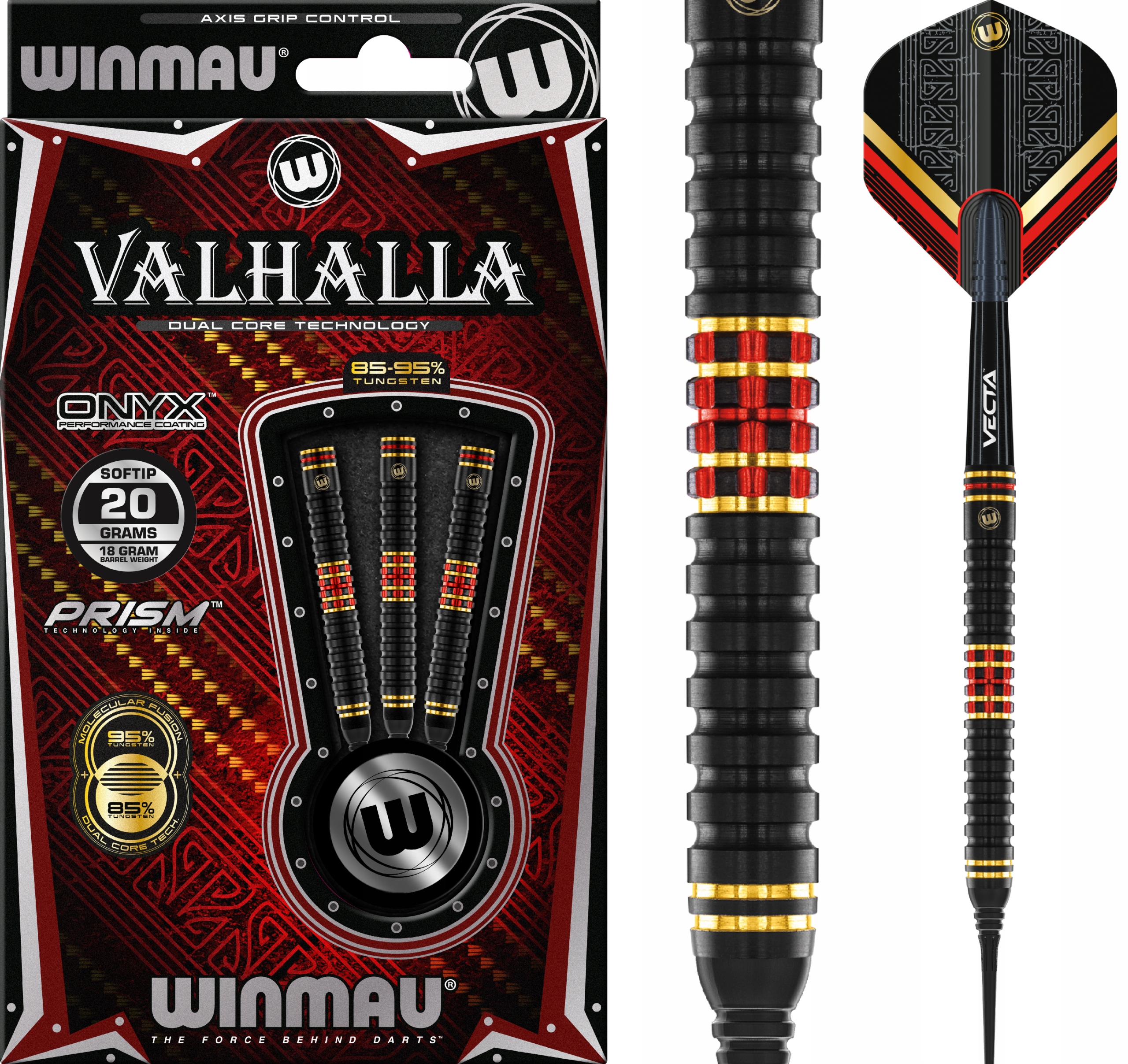 Lotki Rzutki Dart Winmau Valhalla 85/95% Wol 20g