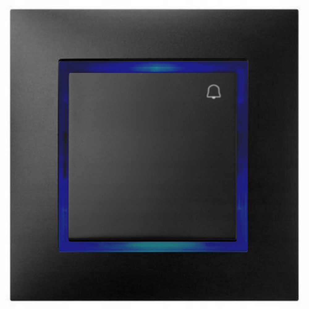 

Włącznik Dzwonkowy Czarny Z Podświetleniem