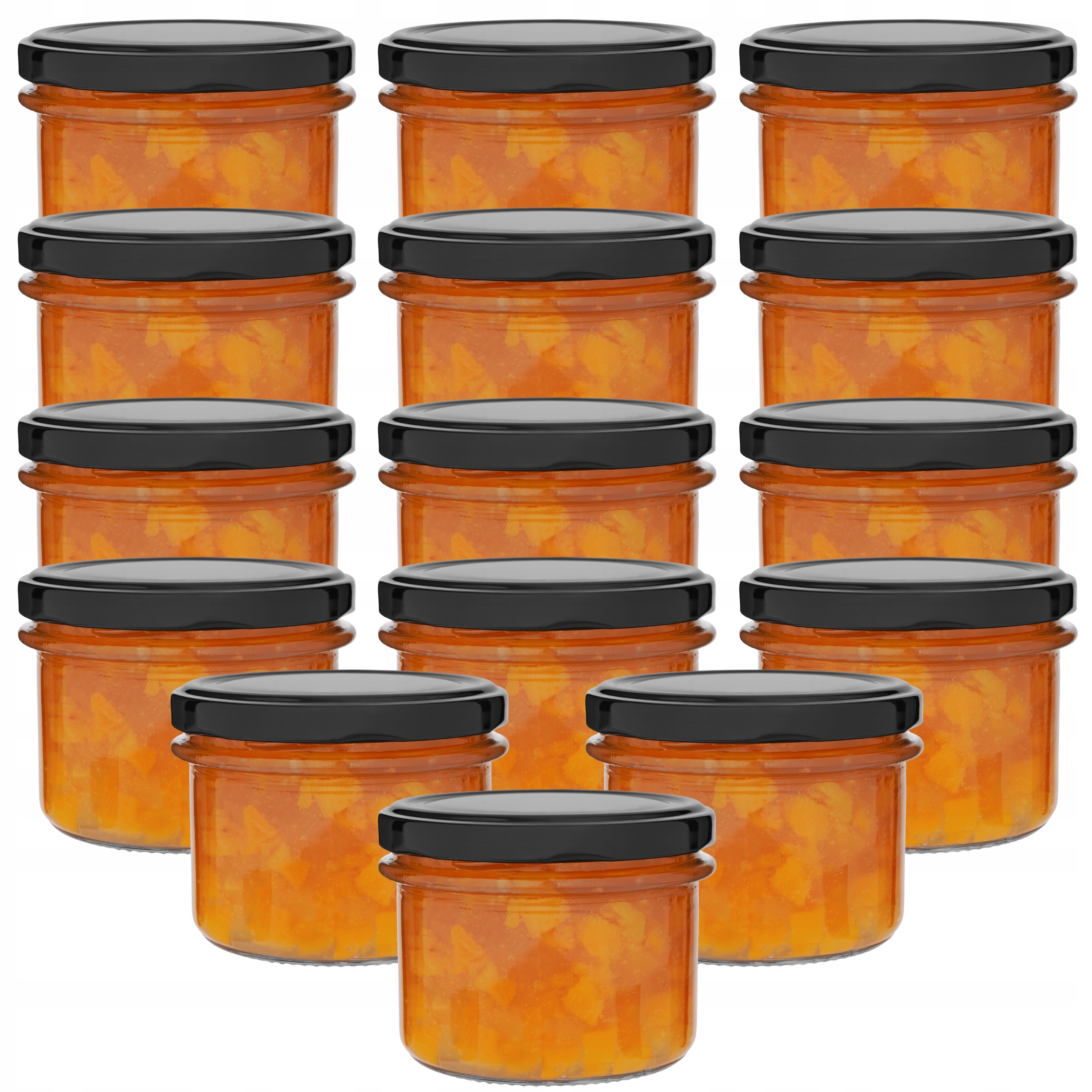 Nádoba 235 ml komplet 120ks Pevné Závitky Na Džem Sviečky Zaváranie Medu