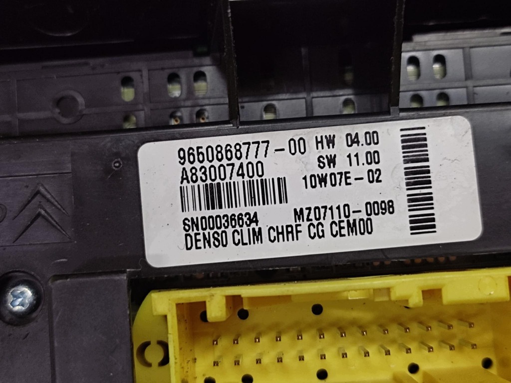 CITROEN C4 PICASSO PANEL klími klimatizaci 9650868777