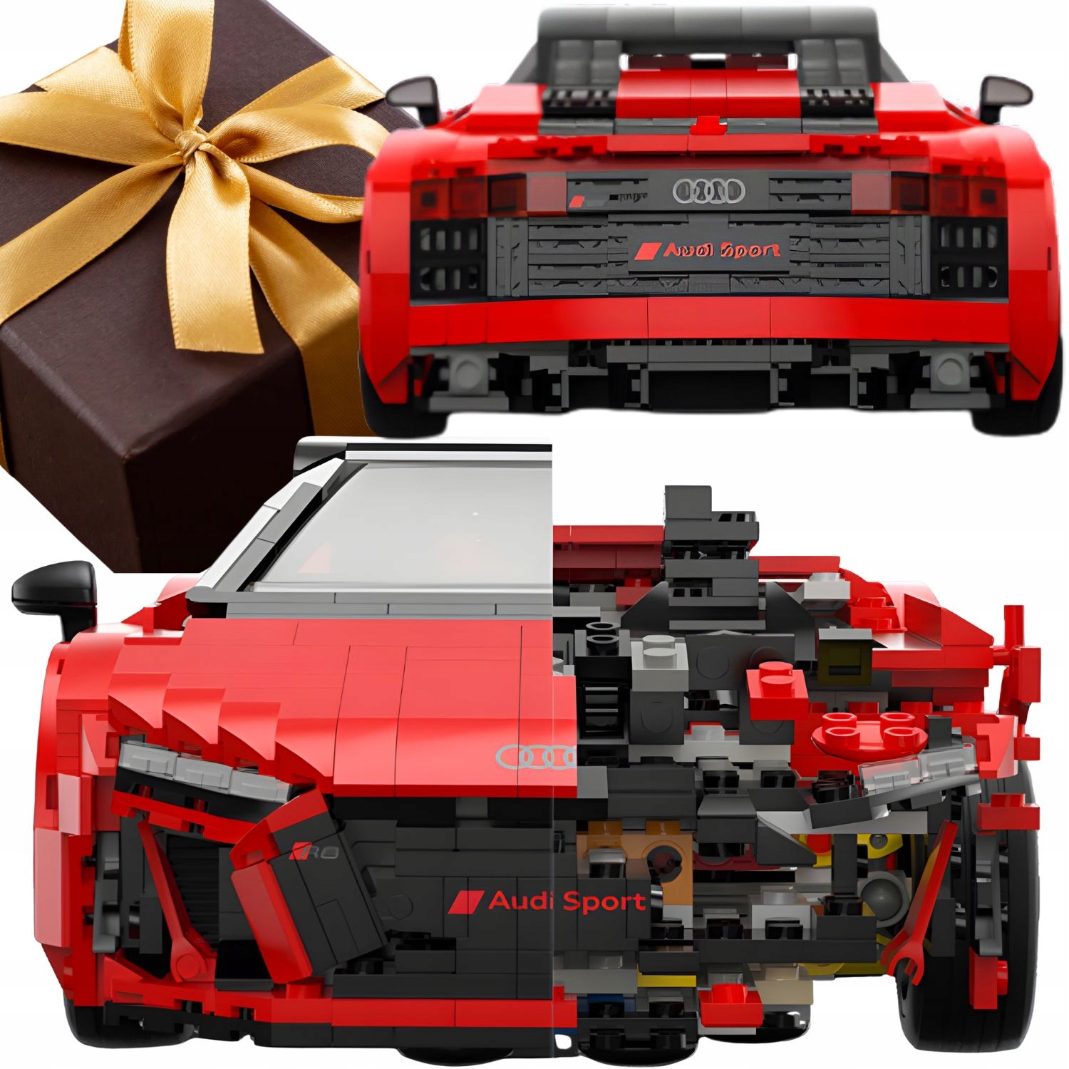 Klocki Konstrukcyjne Samochody Sportowe Auto Audi R8 Zestaw 1440 El. 1:14