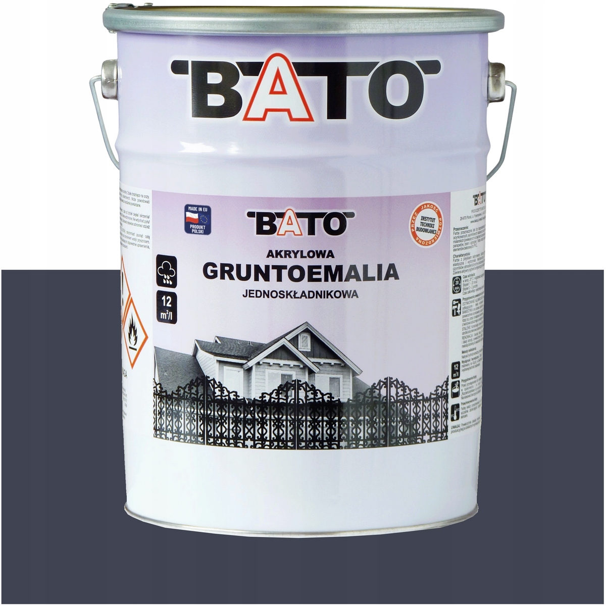 Základní Nátěr Bato Barva na kov Antikorozní Ral 7024 Grafitová 5L