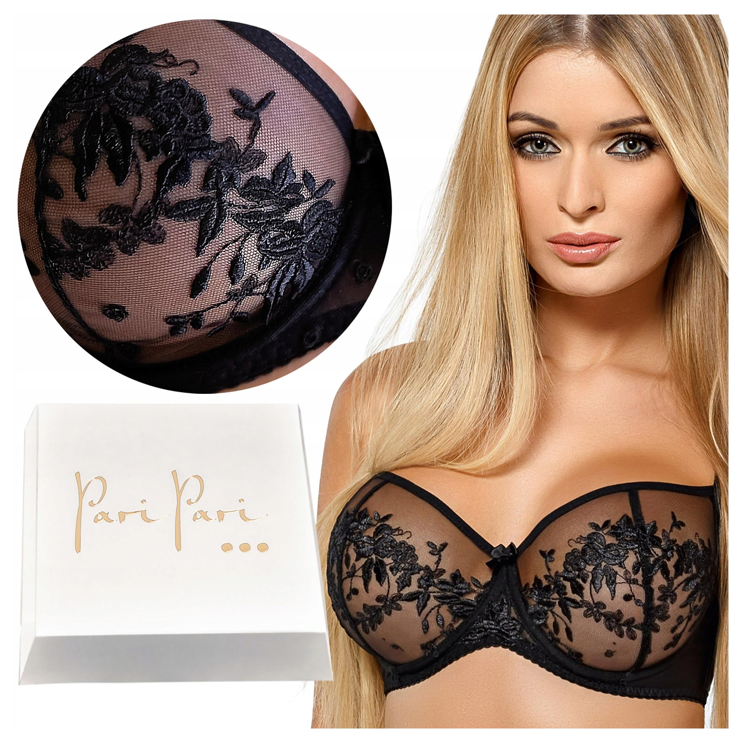 Podprsenka měkká s kosticemi krajková Soft Pohodlná podprsenka Bra Černá 80E