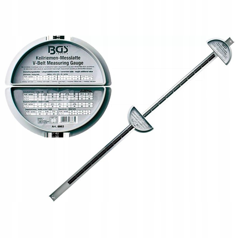 Měřič délky hnacích řemenů Bgs 8863
