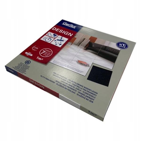 Samoprzylepne Panele Winylowe Gerflor Black Tile Liczba m² w opakowaniu 0.091