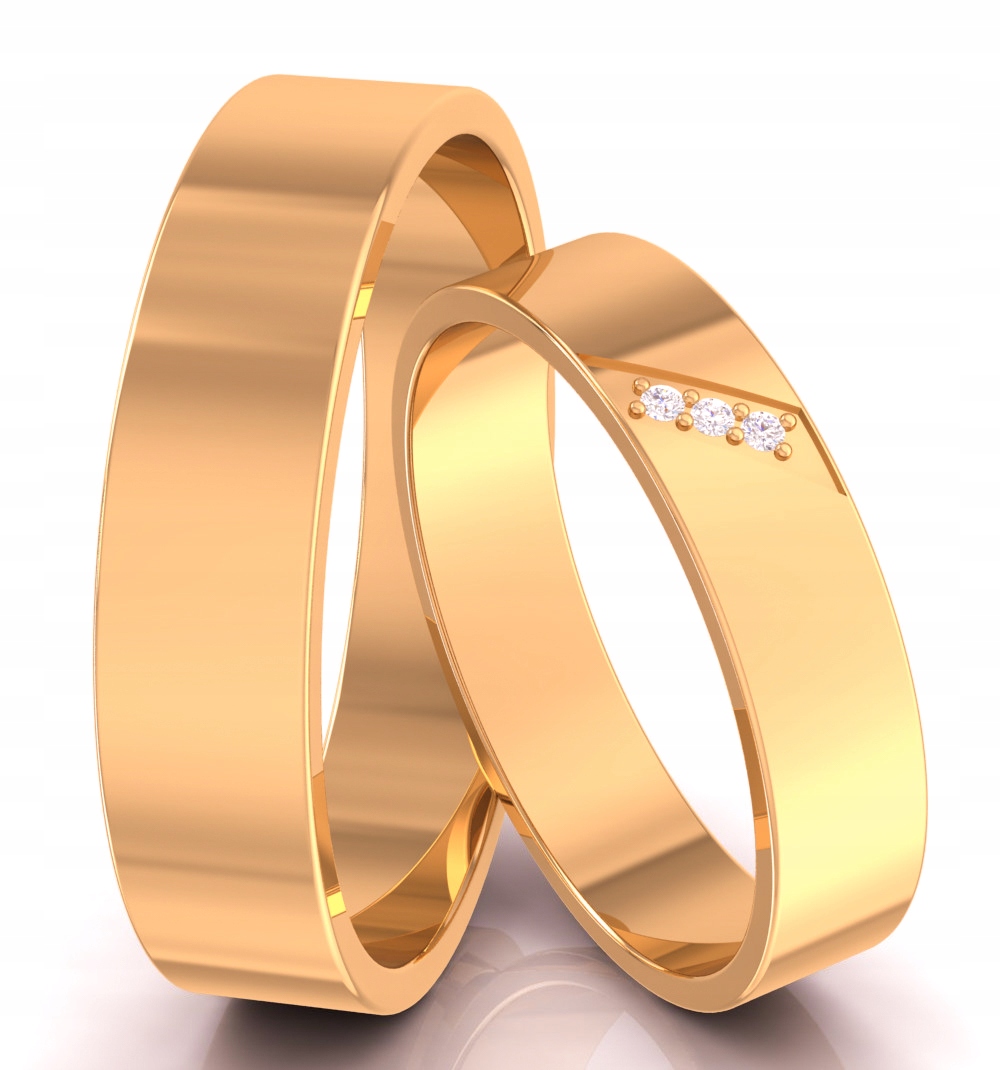 KLASYCZNA OBRĄCZKA ŚLUBNA GŁADKA PROSTA ZŁOTO 585 Marka Inna marka