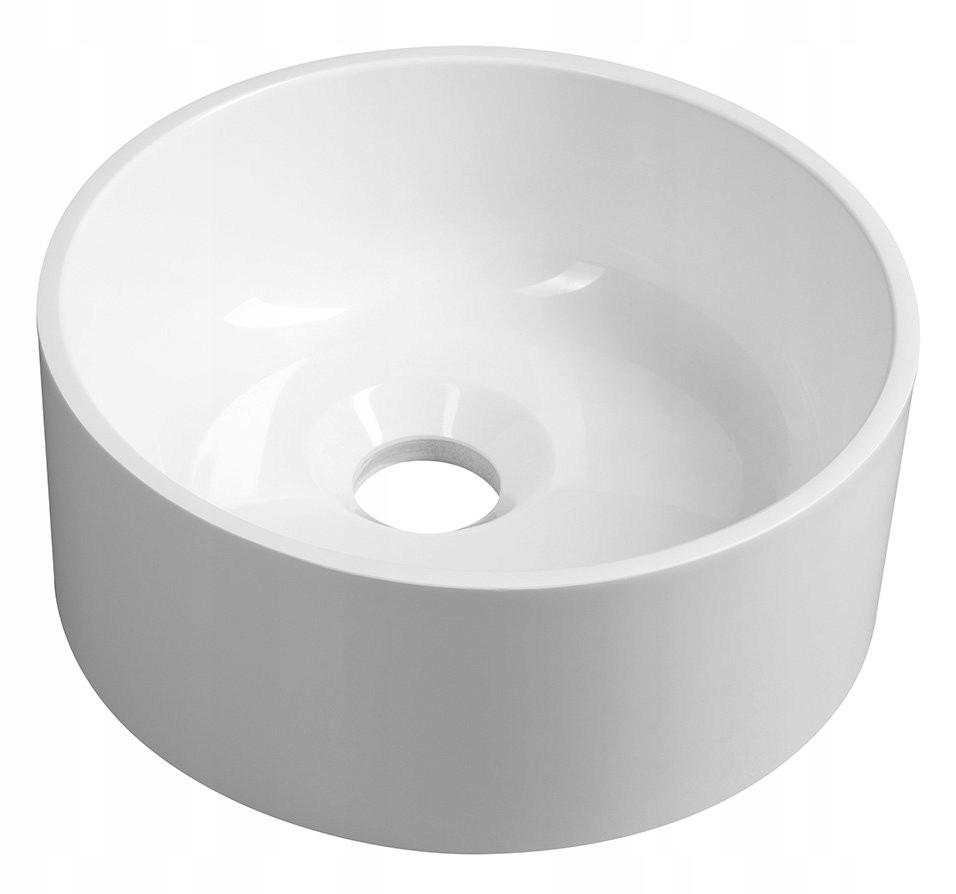 Sanna umývadlová doska, liaty mramor, priemer 25 cm, biela (SA250) /po/