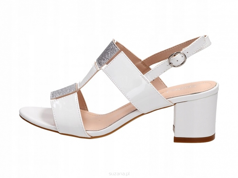 

Białe sandały damskie Sergio Leone SK910 Lak r36