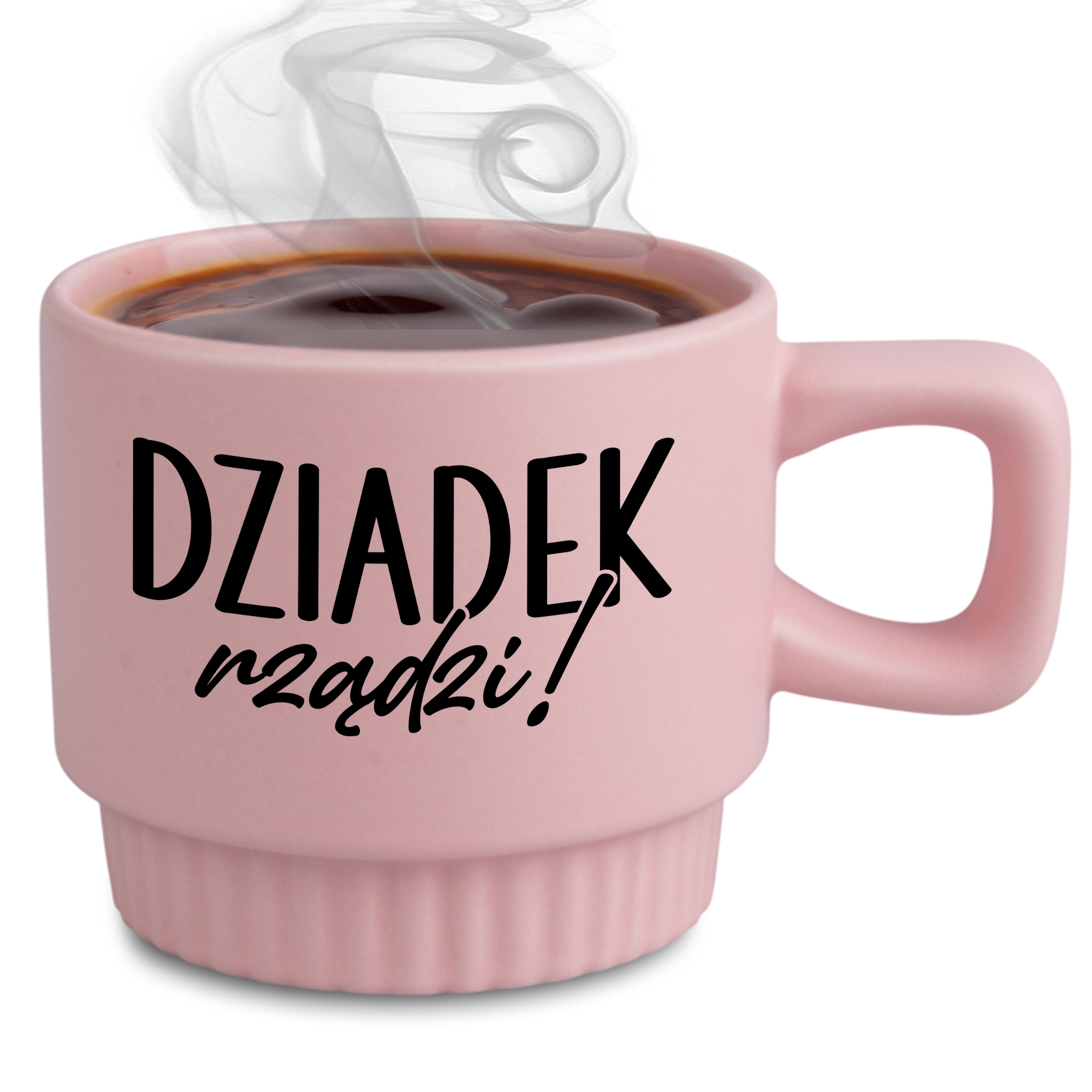 Riflovaný Hrnček Elegantný Darček Pre Dedka Róžový Dedko Vládne