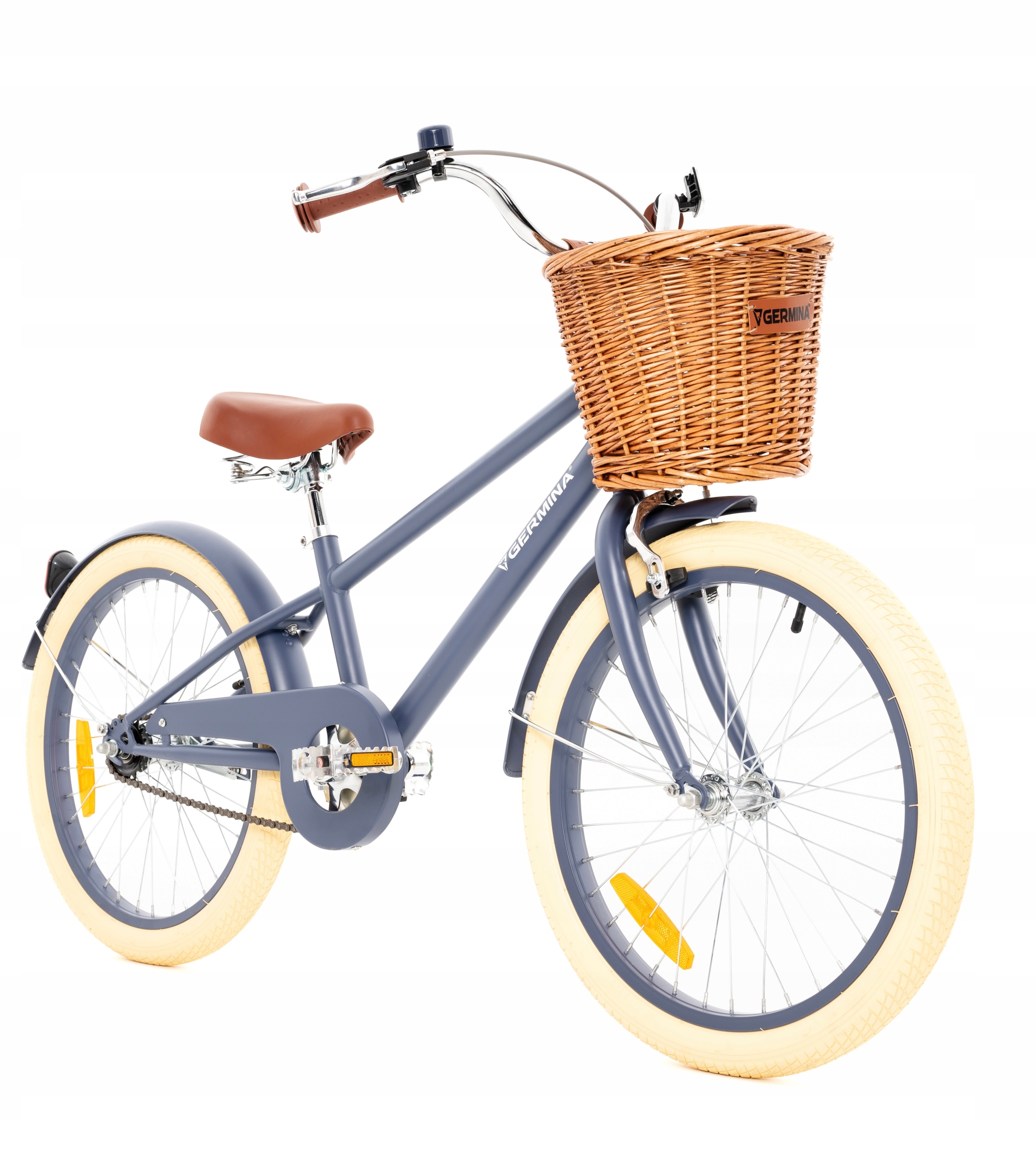 Rower dziecięcy Germina vintage 20 niebieski chłopięcy miejski