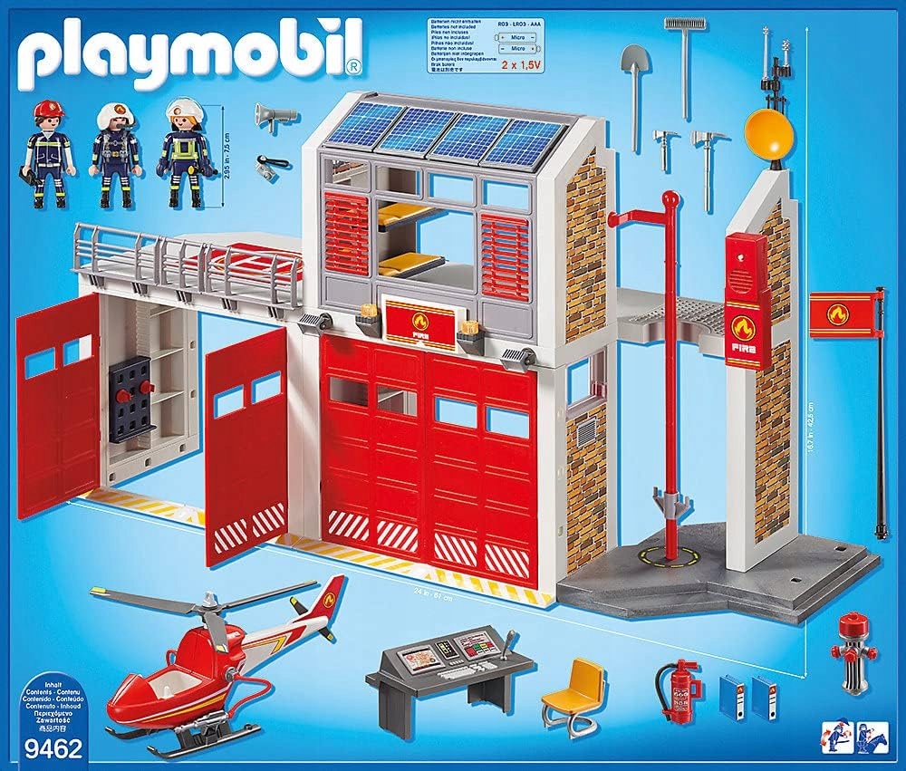 PLAYMOBIL City Action 9462 Duża Remiza Strażacka, od 4 Lat Marka Playmobil