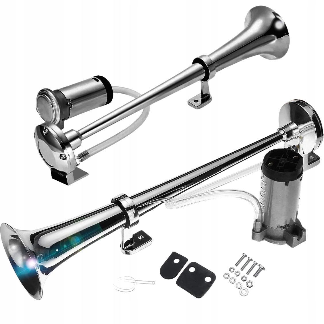 FANFARA KLAKSON CHROM GŁOŚNA JAK TIR + KOMPRESOR