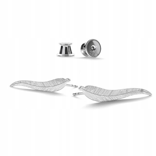 

Srebrne Kolczyki celebrytki Listki srebro 925