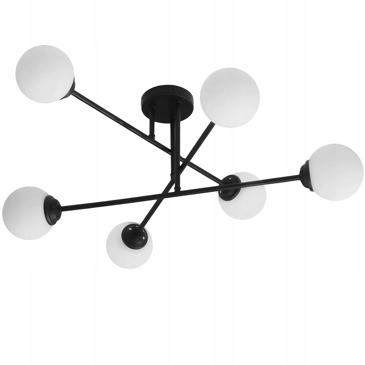 Led lampa na omietku Stropné Závesné svietidlo Luster Gule 6x E27 čierna