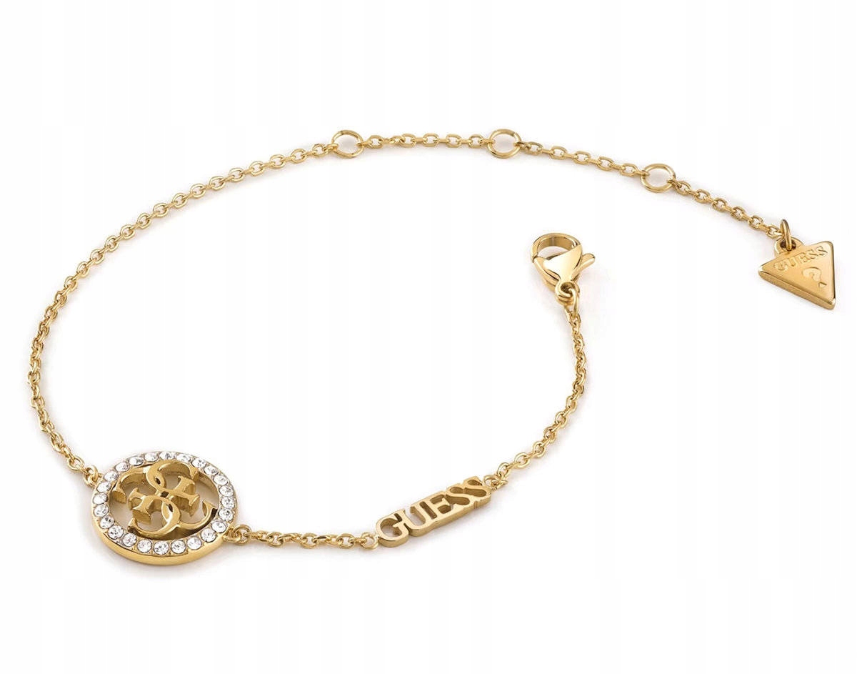Zlatý Náramek Guess Life Se 4G Křišťály 0213