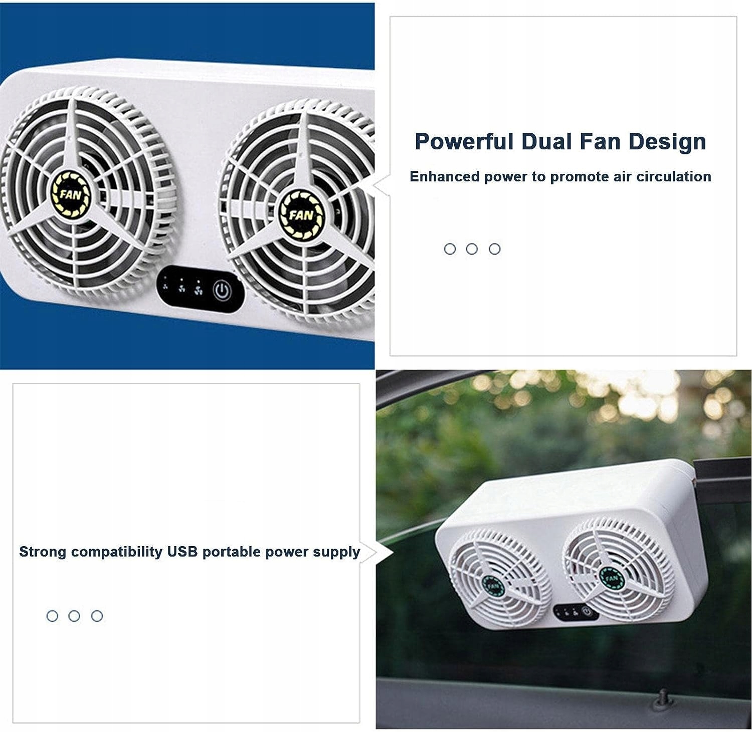 3 Pcs Wentylator samochodowy zasilany energi? EAN (GTIN) 6975116609680