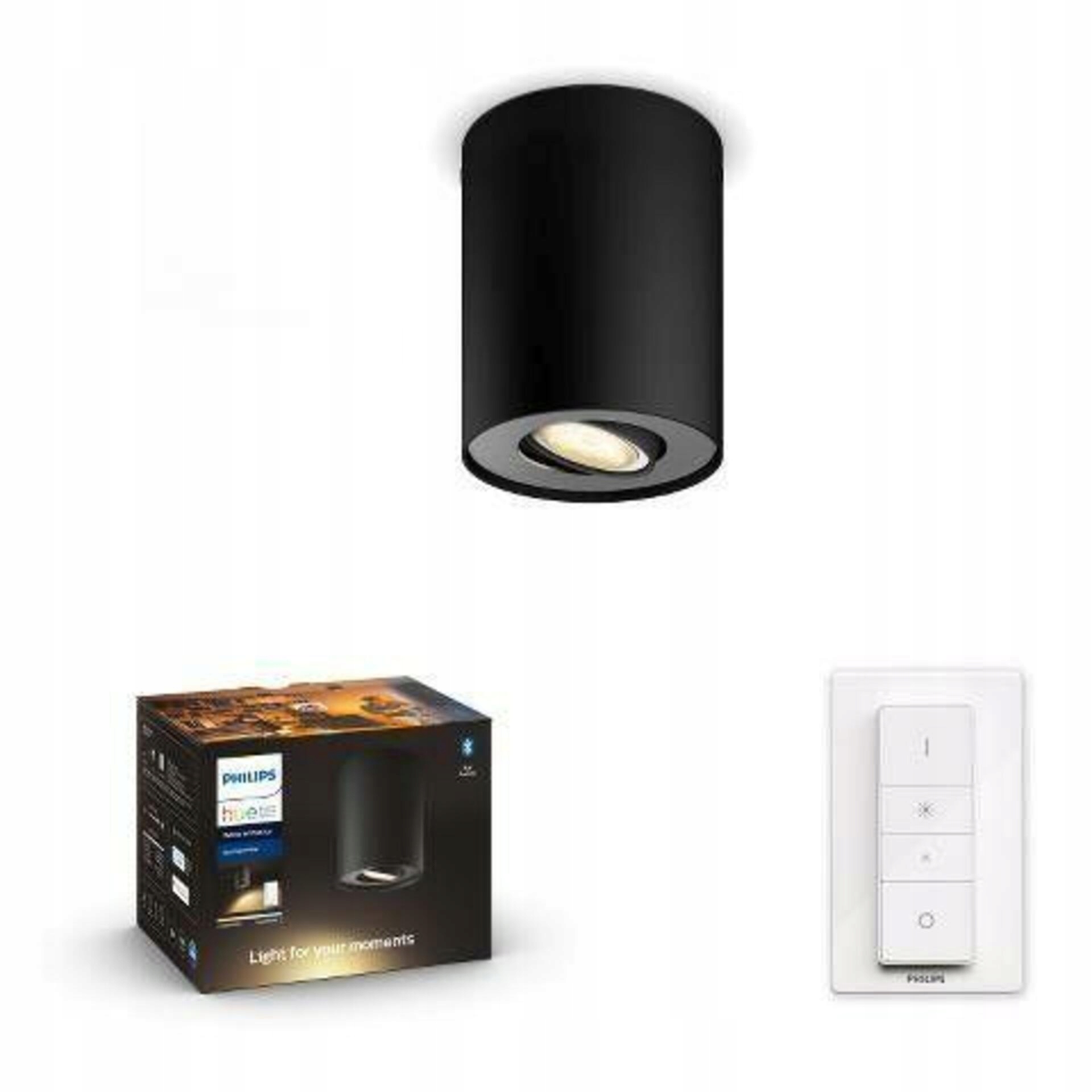 Philips Hue White Ambiance Pillar Bt čierne, 1xGU10 Led, 350lm, 2200-6500K,