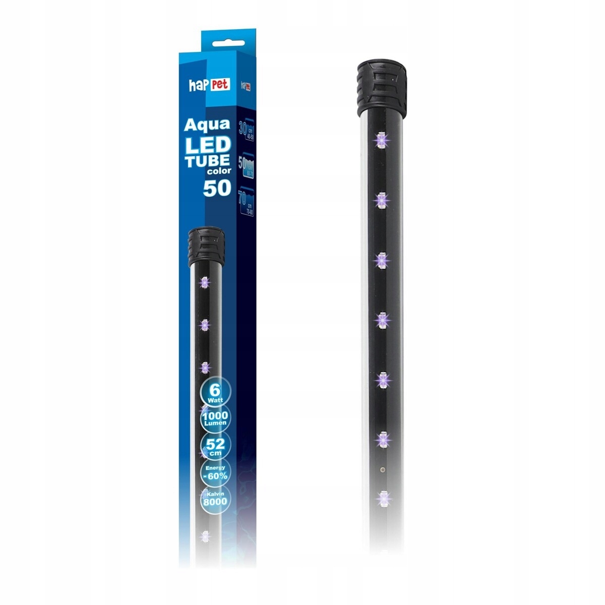 Led Lampa Do Akvária Vícebarevná S Proměnlivými Barvami Rgb 6V 52 CM