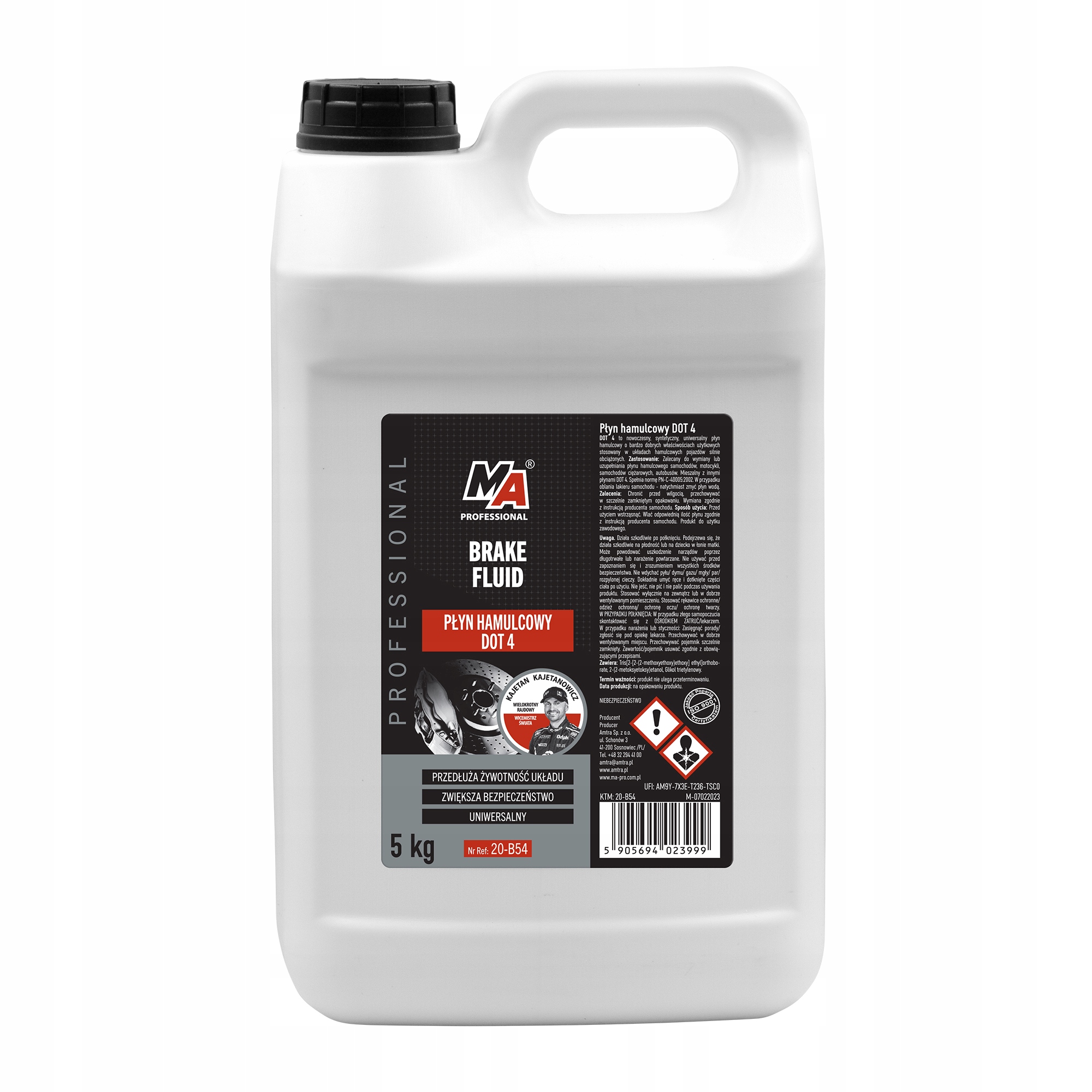 PŁYN HAMULCOWY DOT4 5L - MOJE AUTO PROFESSIONAL Pojemność opakowania 5000 ml