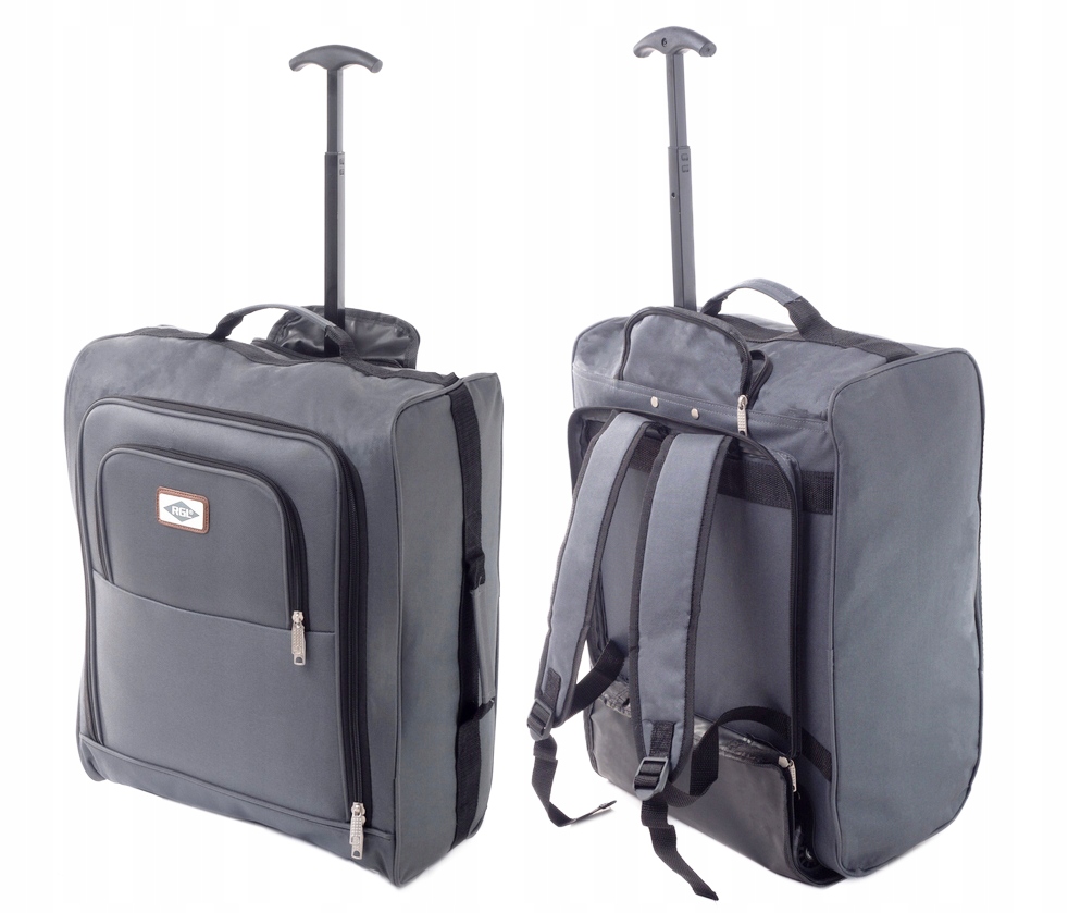 Plecak Na Kółkach Bagaż Podręczny 55x40x20 Rgl Do Samolotu Szary