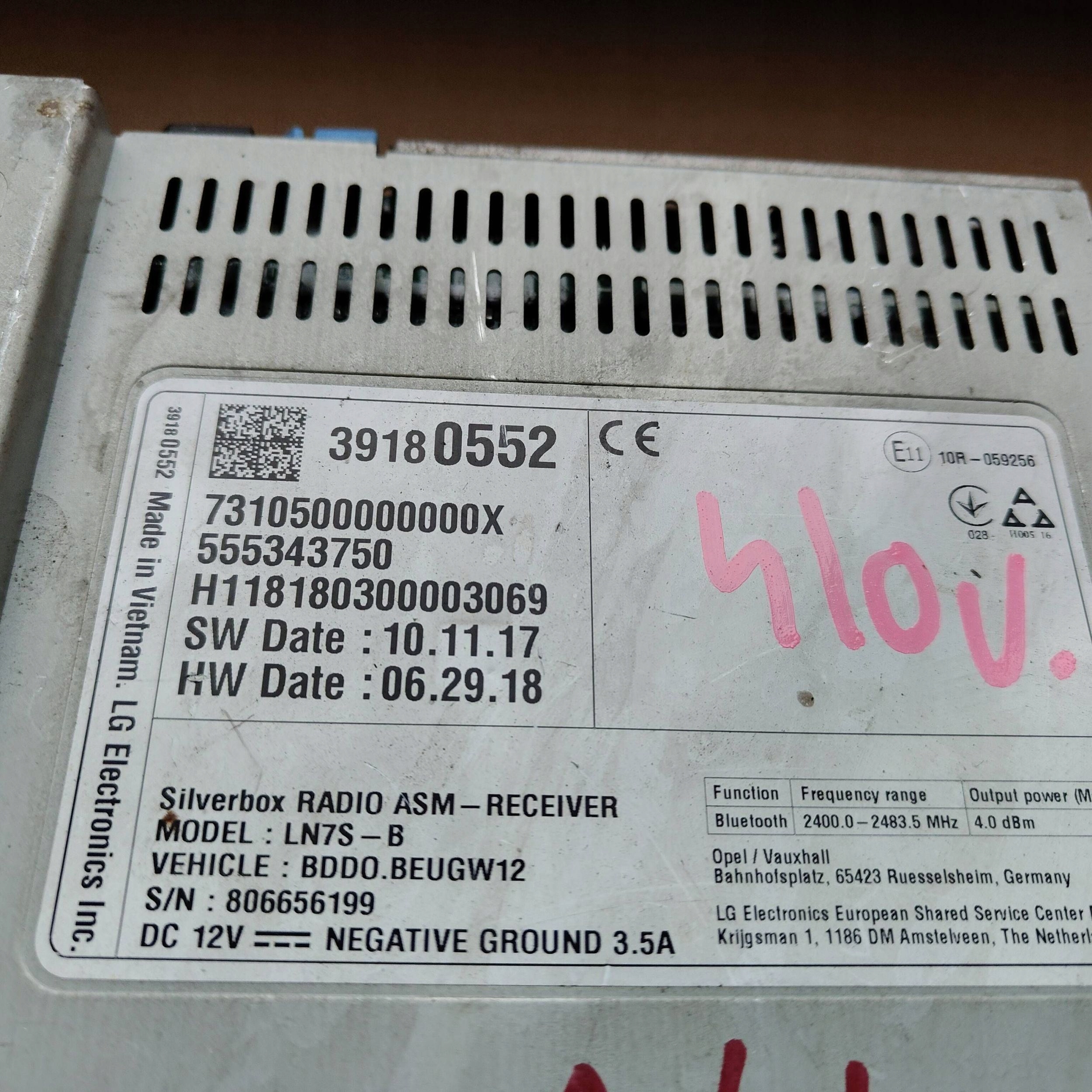 Stacja multimedialna Opel Astra K 39180552
