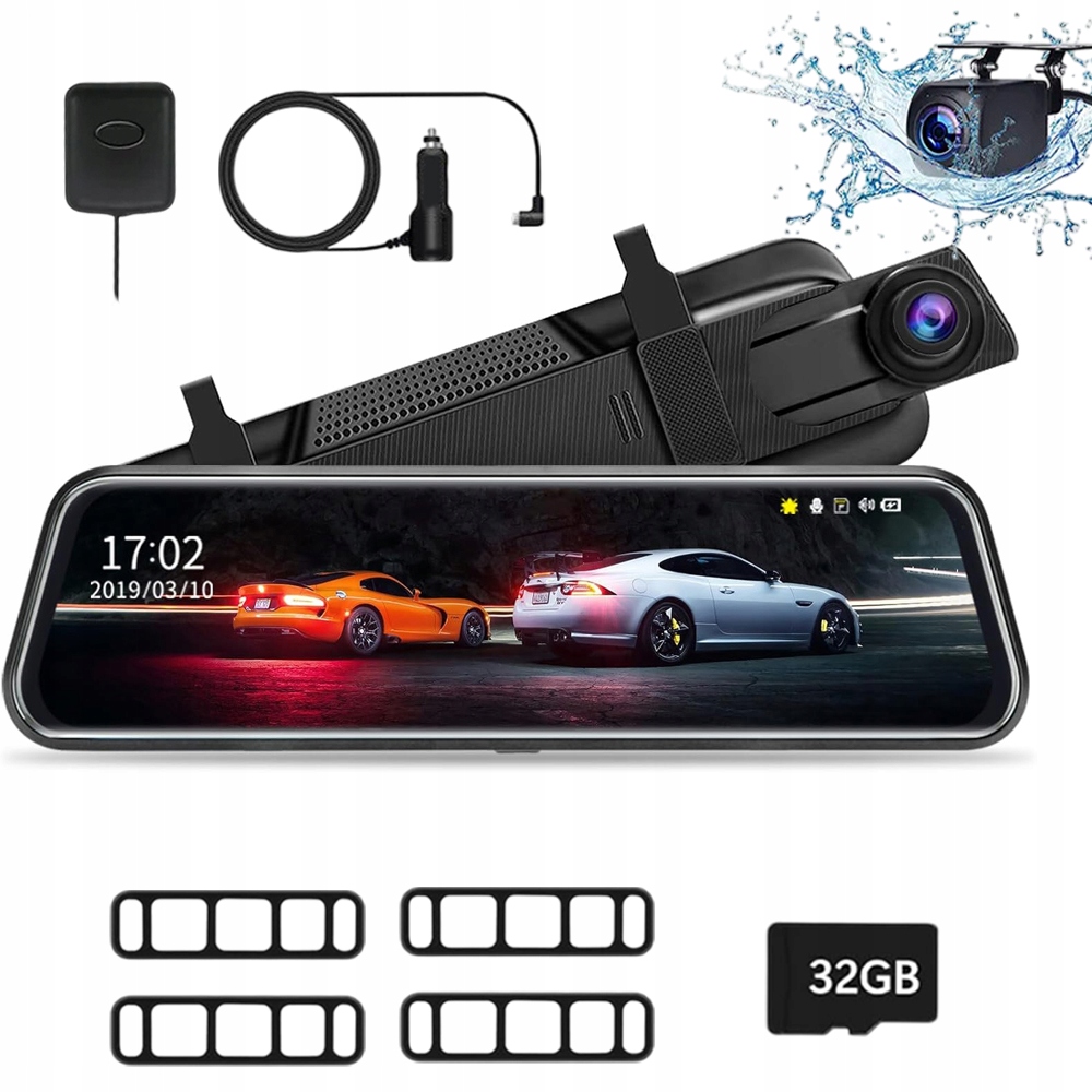 Dash Cam 10 Palců Ips Full Hd S Náhledem V Aplikaci A Gps